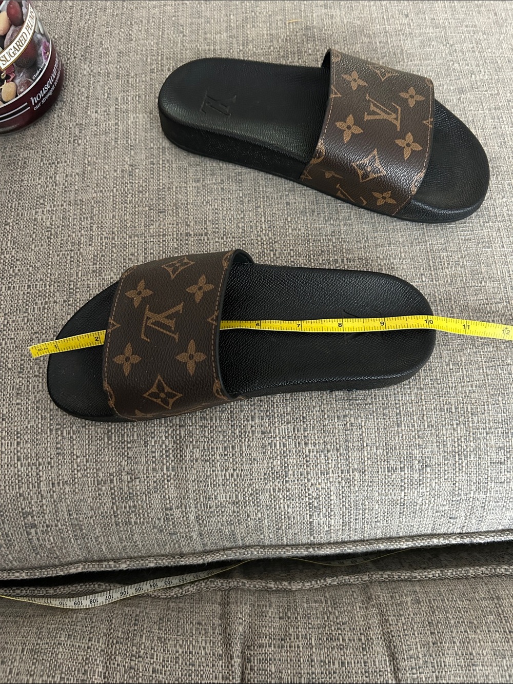 Brown Monogram Slide Sandals Designer Inspired No Size - Picture 6 of 6